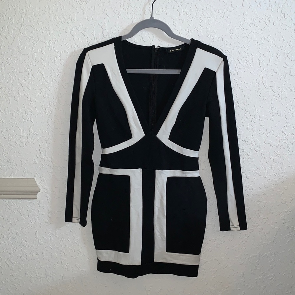 Lac Bleu black and white dress
